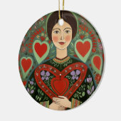 心を開いたフォロー セラミックオーナメント (左)