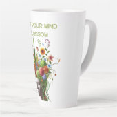 心を開きなさい カフェラテマグ (右アングル)