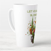 心を開きなさい カフェラテマグ (左アングル)