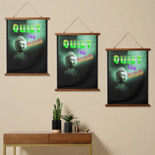 心を静める 吊り下げ型タペストリー (非対称)