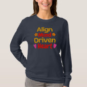 心を駆り立てる揃った心 Tシャツ (正面)
