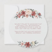 心エコー写真 出産報告カード 招待状 (裏面)