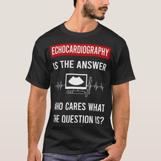 心エコー図法 心エコー検査技師 心エコー図 Tシャツ (正面)