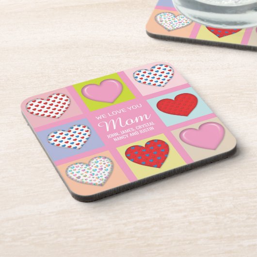 心エレガントのこもった母の日デザイン コースター (左側)