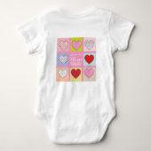 心エレガントのこもった母の日デザイン ベビーボディスーツ (裏面)