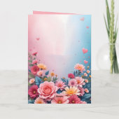 心エレガントのこもった花が咲く母の日の花 サンキューカード (裏面)