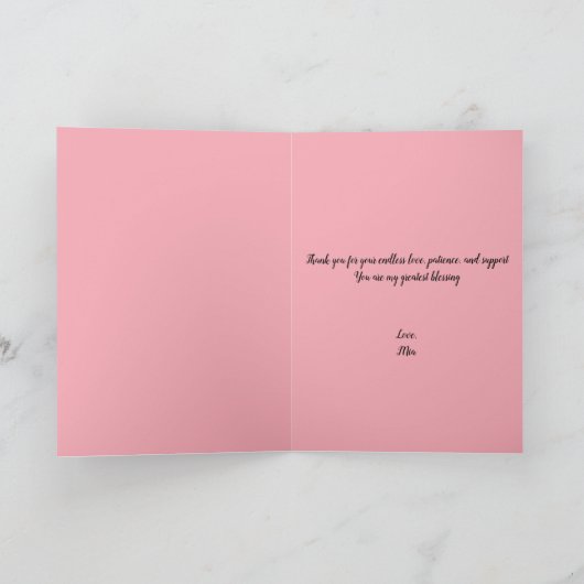 心エレガントのこもった花が咲く母の日の花 サンキューカード (内部)