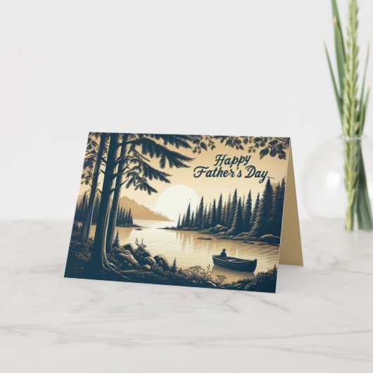 心カスタムのこもった詩を書いた父のデイカード サンキューカード (正面)