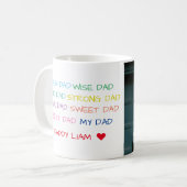 心カラフルのこもった言葉&写真パパ コーヒーマグカップ (正面左)