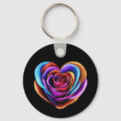 心カラフル形バラ- キーホルダー (裏面)