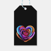 心カラフル形バラ- ギフトタグ (裏面)