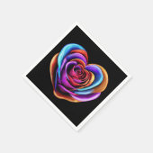 心カラフル形バラ- スタンダードカクテルナプキン (角)