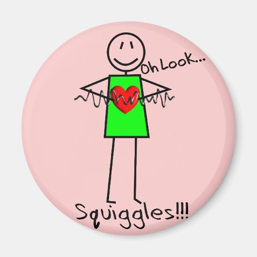 心ナースギフトスティック人デザインV-Fib マグネット (正面)