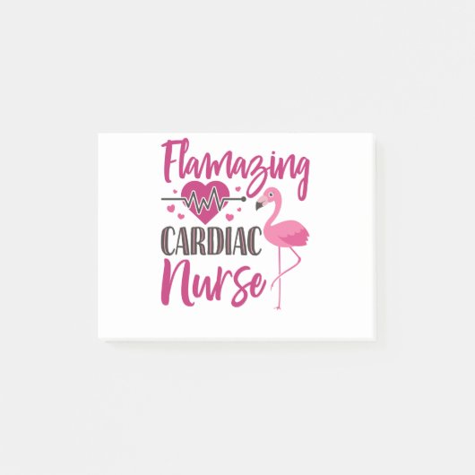 心ナースフラミンゴナース週間の感謝 ポストイット (正面)
