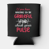 心ナース感謝する何もないチェックパルス 缶クーラー (正面)