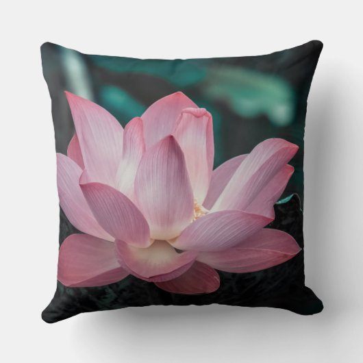 心パーソナライズされた体スピリット蓮の花枕 クッション (裏面)