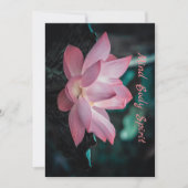 心パーソナライズされた体スピリット蓮の花枕 招待状 (正面)