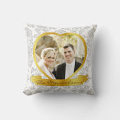 心パーソナライズされた形写真 クッション (正面)