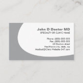 心モダン臓科医心臓ハート名刺 名刺 (裏面)