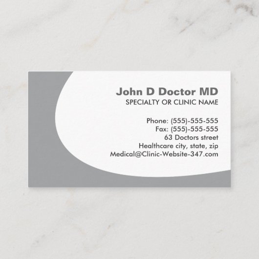 心モダン臓科医心臓ハート名刺 名刺 (裏面)