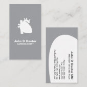 心モダン臓科医心臓ハート名刺 名刺 (正面/裏面)