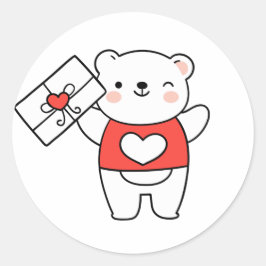 心ユニークのこもった驚きステッカー ラウンドシール