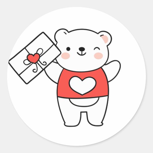 心ユニークのこもった驚きステッカー ラウンドシール (正面)