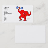 心リハビリとパーソナルトレーナー漫画ハート 名刺 (正面/裏面)