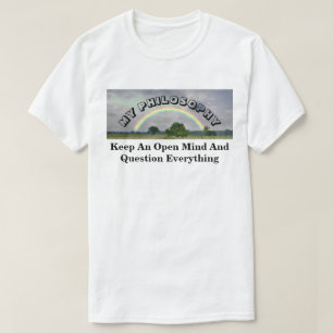 心保を開いて何でも質問する Tシャツ