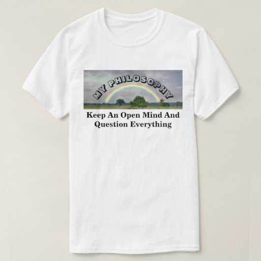 心保を開いて何でも質問する Tシャツ (デザイン正面)