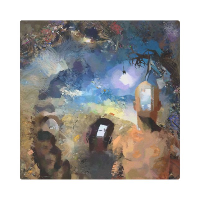 心保を開く メタルプリント (正面)