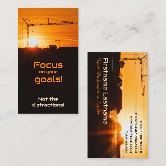 心前向きやる気を起こさせる引用文 名刺 (正面/裏面)