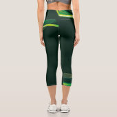 心地よいで巻き上げスタイリッシュ：ヨガパンツ&レギンス カプリレギンス (裏面)