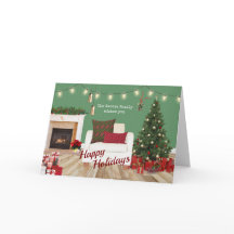 心地よいとジョイアームチェアホリデーグリーティングカード