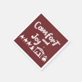 心地よいとジョイクリスチャンクリスマス出生 スタンダードカクテルナプキン (角)