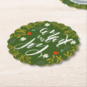 心地よいとジョイクリスマスコースター ペーパーコースター (アングル)