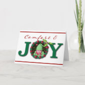 心地よいとジョイクリスマスホリデーフォトカード シーズンカード (正面)