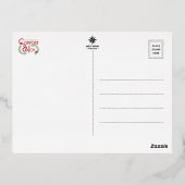 心地よいとジョイメリークリスマスタイポグラフィ 箔シーズンポストカード (裏面)