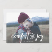 心地よいとモダンジョイ・ホリデーのクリスマスフォト シーズンカード (正面)