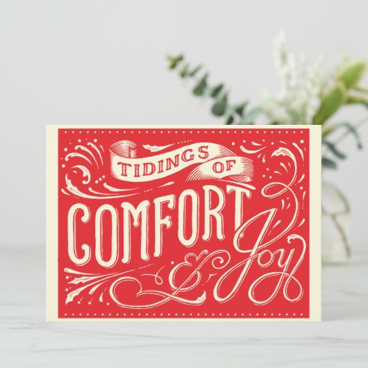 心地よいと喜びのクリスマスカードのタイディング シーズンカード (スタンド正面)