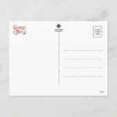 心地よいと喜びメリークリスマスホリー シーズンポストカード (裏面)