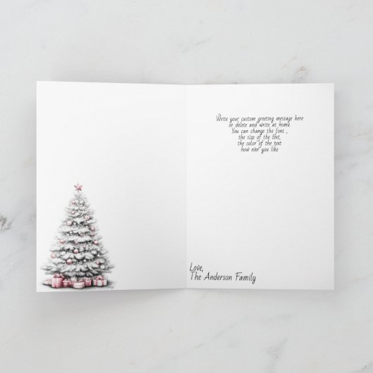 心地よいと喜び – ベビーヤギのクリスマス シーズンカード (内部)