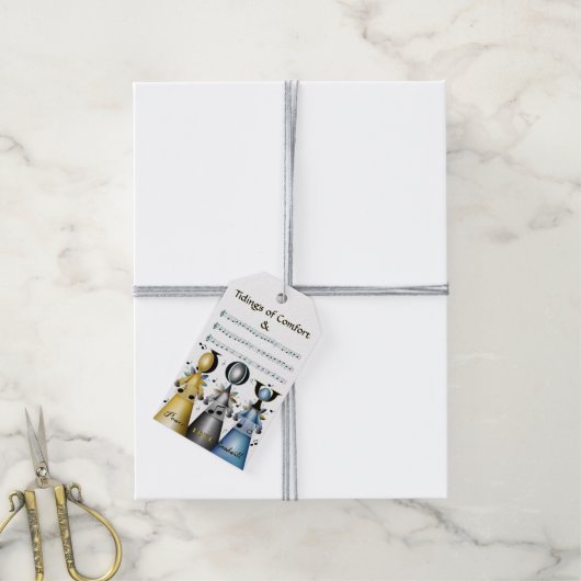 心地よいと歓喜の予報クリスマスキャロラー ギフトタグ (より糸付き)