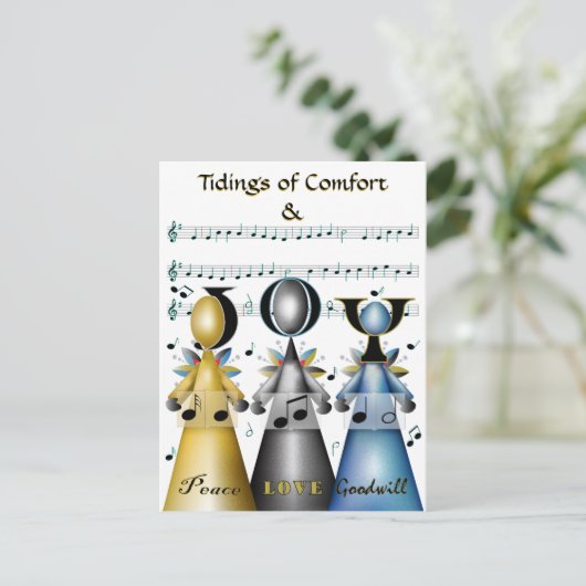 心地よいと歓喜の予報クリスマスキャロラー シーズンポストカード (スタンド正面)