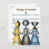 心地よいと歓喜の予報クリスマスキャロラー シーズンポストカード (正面/裏面)