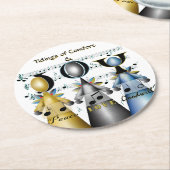 心地よいと歓喜の予報クリスマスキャロラー ラウンドペーパーコースター (アングル)