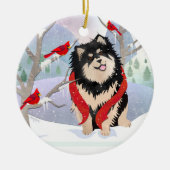 心地よいとJOY with year – フィンランド語ラプーンオーナメント セラミックオーナメント (正面)