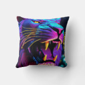 心地よいに叫ぶ:ライオンと一緒に野生を解き放つ クッション (裏面)