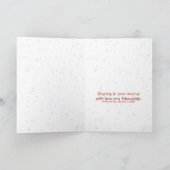 心地よいの友情。祈りの言葉の希望。愛の平和 カード (内部)