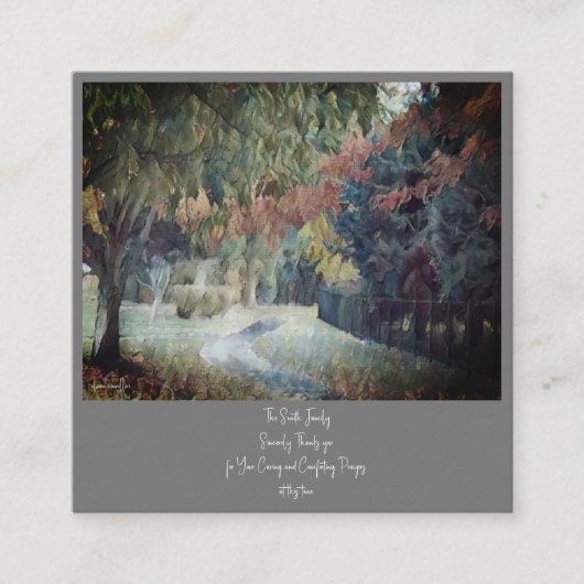 心地よいの歌のための娘を失う,妹,友人 エンクロージャーカード (正面)